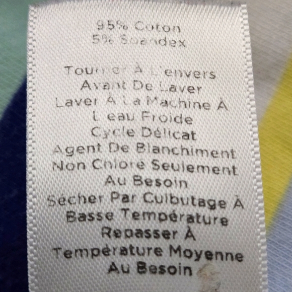 Talbots Tee Colorful Striped Crewneck Top 3/4 Sleeve Stretchy Women size S - Picture 6 of 7